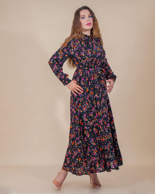 Robe Flora Noir
