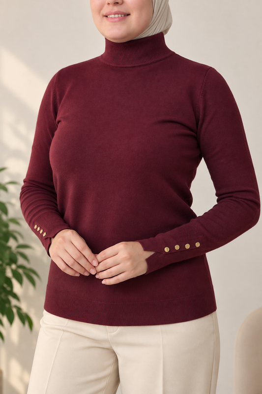 Pull Essentiel -à bouton-