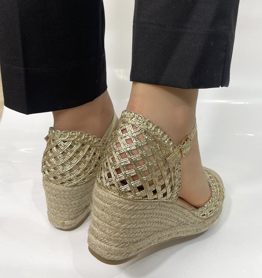 Espadrilles Élégantes -Doré-AB-