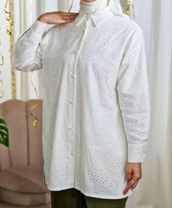 Chemise brodé blanche