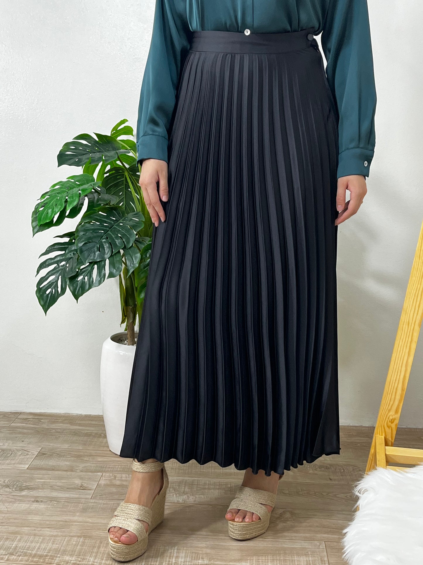 Jupe Plissée Satinée