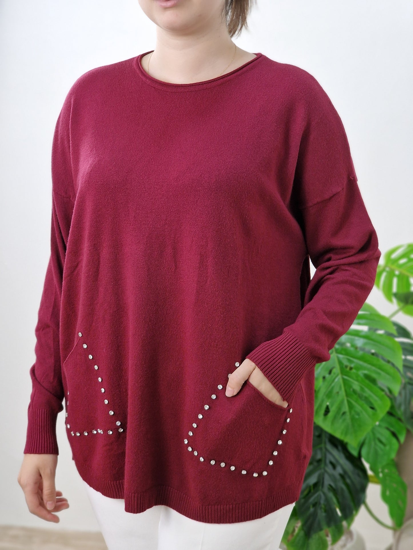 Pull en laine -Sweet Lady strass -
