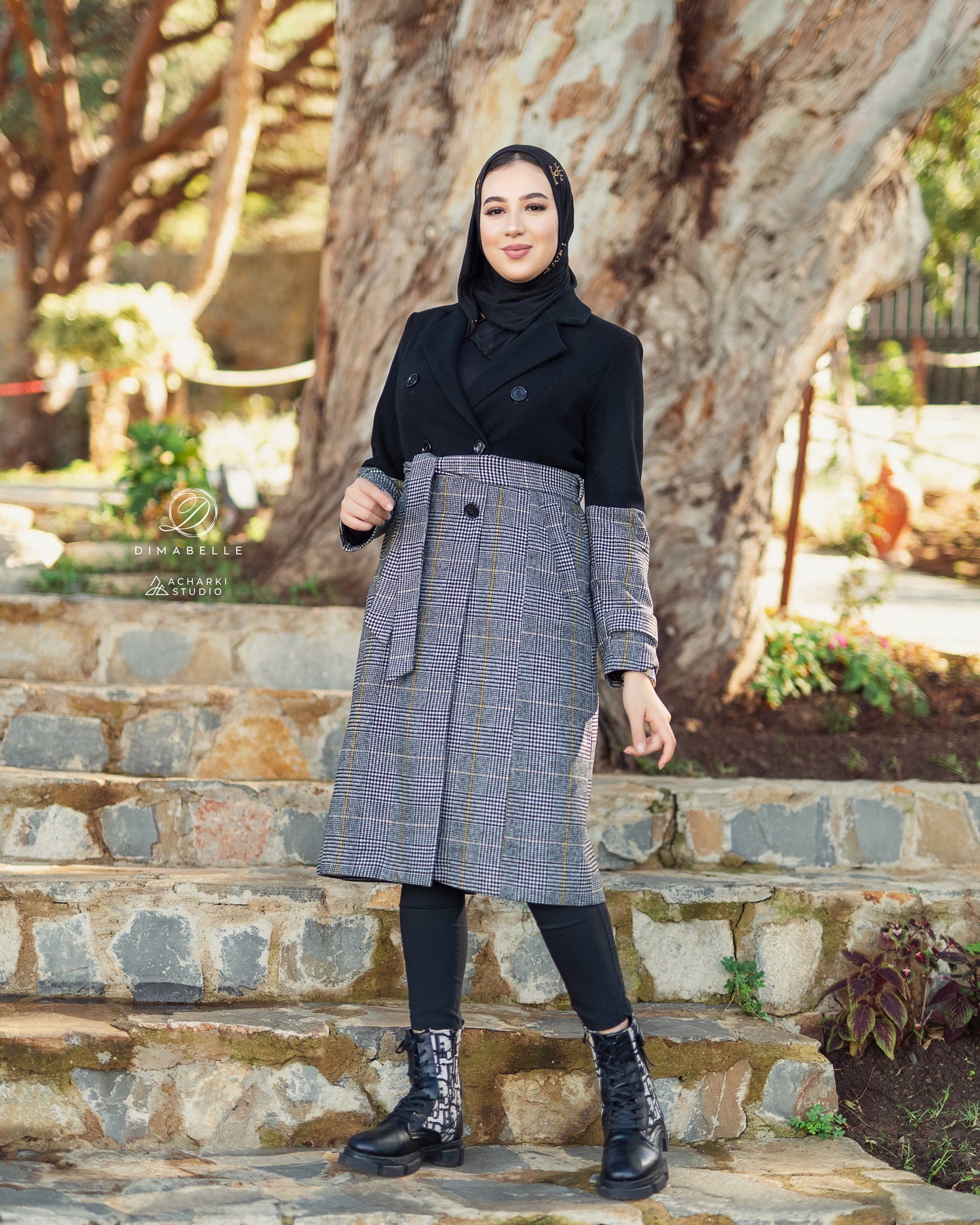 Manteau Bicolor Noir