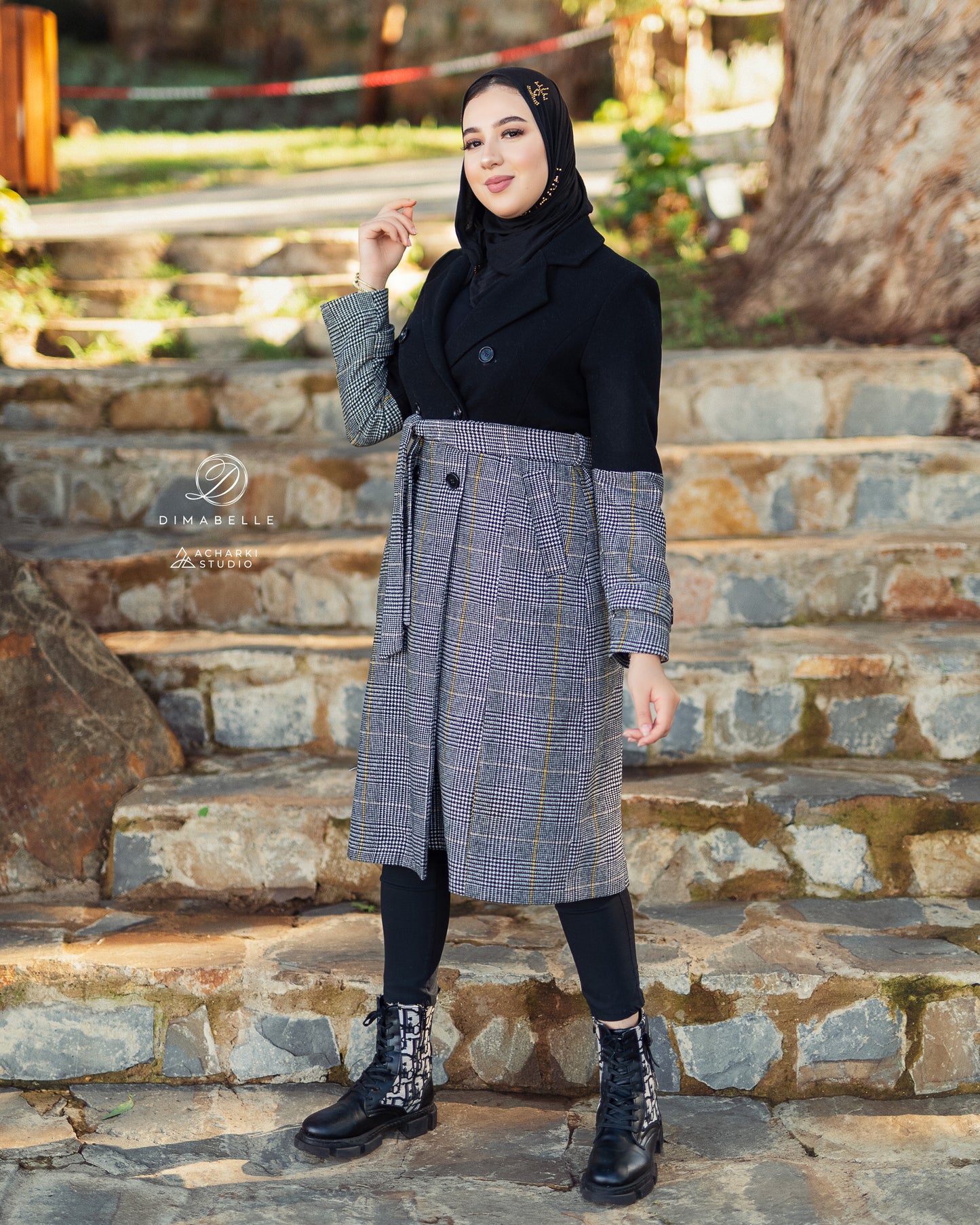 Manteau Bicolor Noir