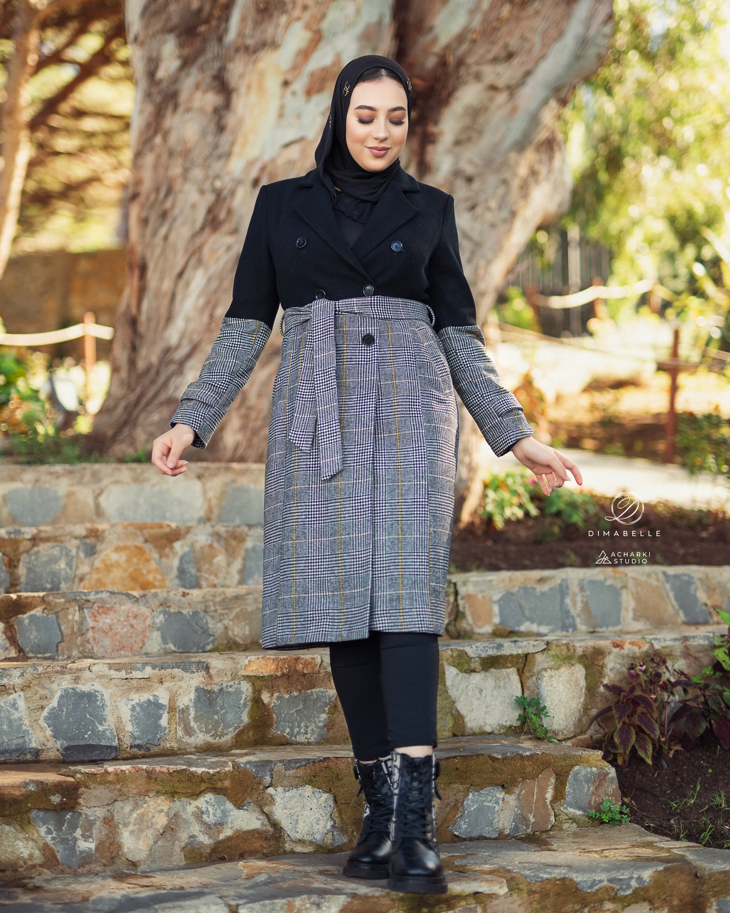 Manteau Bicolor Noir